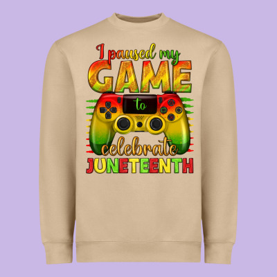 I Paused My Game Celebrate Juneteenth Heavyweight Sweatshirt Designed By Texasbilliewilder