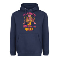 Navy the queen is 31 long live the queen kopya Heavyweight Hoodie - Jasminsmagicworld