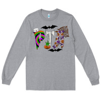Heather Grey pta Long Sleeve Tee - CowhideDigitalArt