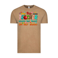 Vintage Coffee this teacher wears her heart on her sleeve Vintage Tee - texasbilliewilder