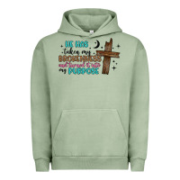 Pigment Oil Green he has taken my brokenness and turned it into my p Urban Hoodie - Artiststas