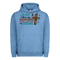 Pigment Pebble Blue he has taken my brokenness and turned it into my p Urban Hoodie - Artiststas