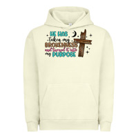 Pigment Pistachio he has taken my brokenness and turned it into my p Urban Hoodie - Artiststas