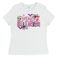 White pink halloween Ladies Tee - AdoDesignShop