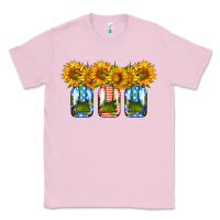 Bubblegum Pink american sunflower mason jar Classic Tee - HRA Design Shop