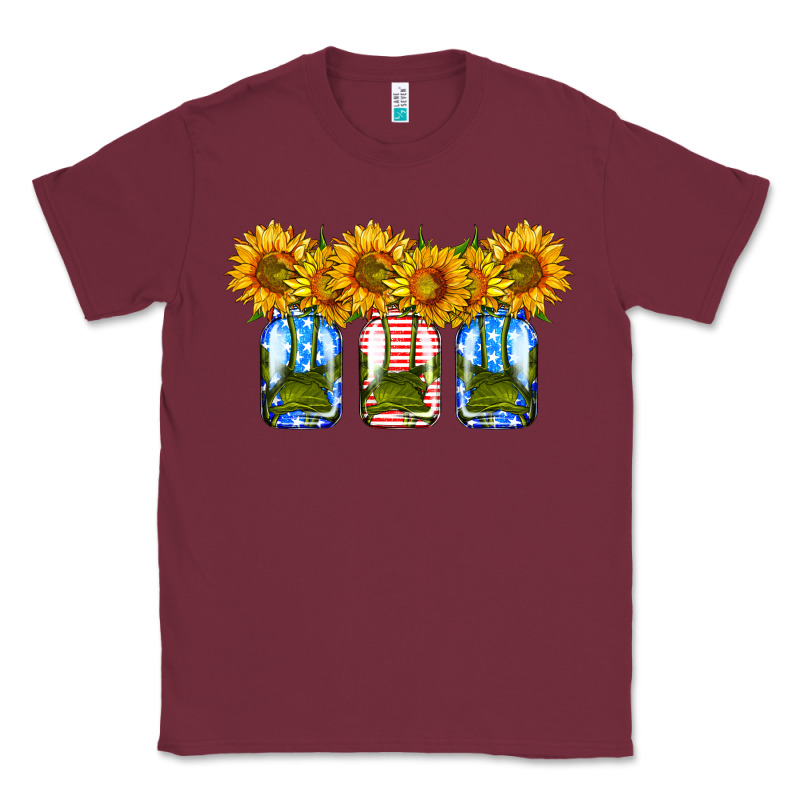 American Sunflower Mason Jar Classic Tee by HRA Design Shop | Teevron