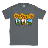 Charcoal Heather american sunflower mason jar Classic Tee - HRA Design Shop