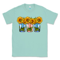 Seafoam american sunflower mason jar Classic Tee - HRA Design Shop