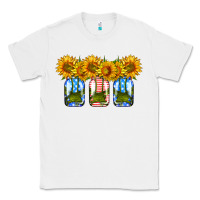 White american sunflower mason jar Classic Tee - HRA Design Shop