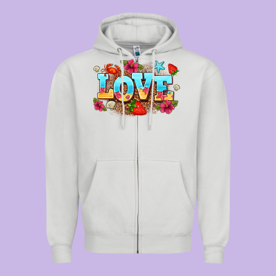 Love Summer Zipper Hoodie Designed By Adodesignshop