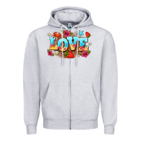 Heather Grey love summer Zipper Hoodie - AdoDesignShop