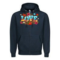 Navy love summer Zipper Hoodie - AdoDesignShop