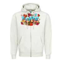 Oatmeal Heather love summer Zipper Hoodie - AdoDesignShop