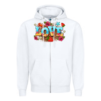 White love summer Zipper Hoodie - AdoDesignShop