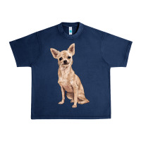 Navy chihuahua Urban Heavy Tee - RanaPortraitStore
