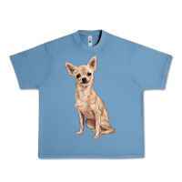 Pebble Blue chihuahua Urban Heavy Tee - RanaPortraitStore