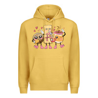 Antique Gold mexican pan dulce cartoon characters Premium Hoodie - MaliasSmallBusiness