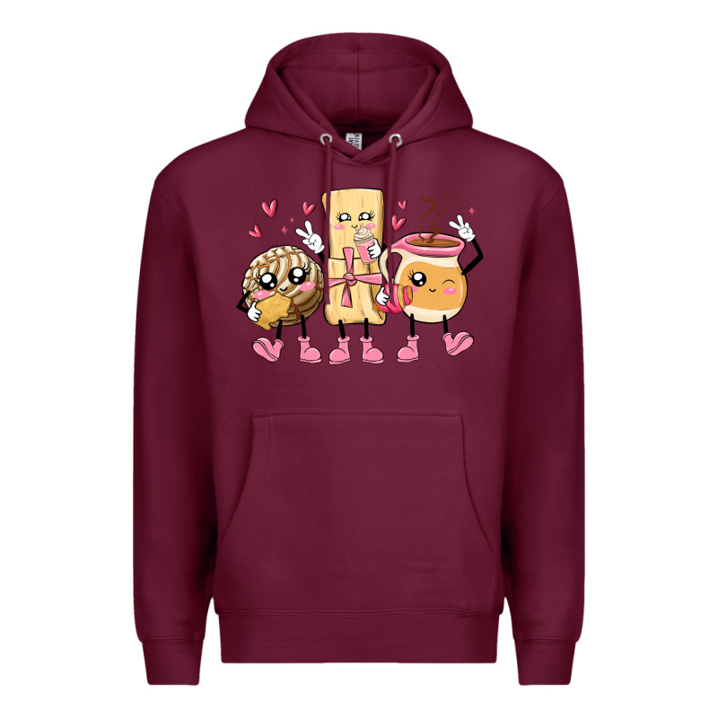 Mexican Pan Dulce Cartoon Characters Premium Hoodie by MaliasSmallBusiness | Teevron