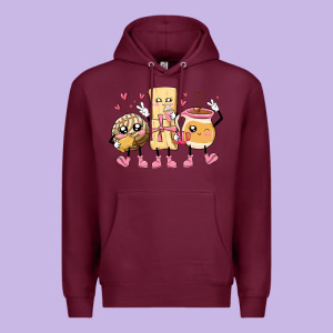Mexican Pan Dulce Cartoon Characters Premium Hoodie Designed By Maliassmallbusiness