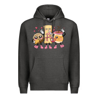 Charcoal Heather mexican pan dulce cartoon characters Premium Hoodie - MaliasSmallBusiness