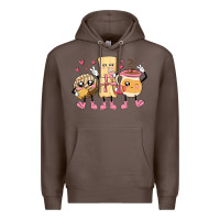Coffee mexican pan dulce cartoon characters Premium Hoodie - MaliasSmallBusiness