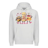 Dove Grey mexican pan dulce cartoon characters Premium Hoodie - MaliasSmallBusiness