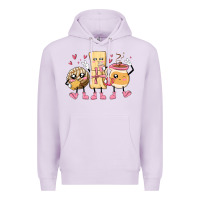 Lilac mexican pan dulce cartoon characters Premium Hoodie - MaliasSmallBusiness