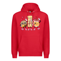 Red mexican pan dulce cartoon characters Premium Hoodie - MaliasSmallBusiness