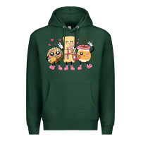Sports Green mexican pan dulce cartoon characters Premium Hoodie - MaliasSmallBusiness