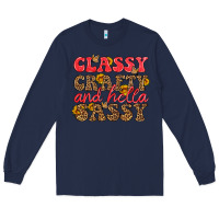 Navy classy crafty and hella sassy Long Sleeve Tee - HRA Design Shop