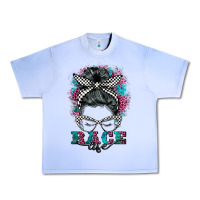 Grape Ice race life  messy bun Urban Heavy Tee - BarkalooDesign