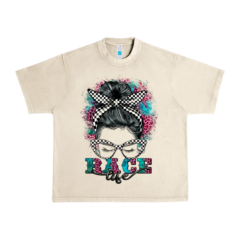 Race Life  Messy Bun Urban Heavy Tee by BarkalooDesign | Teevron