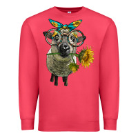 Cardinal cute hempshire sheep with eyeglasses Premium Sweatshirt - LillyAllenDesigns