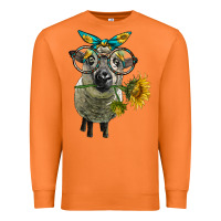 Carrot cute hempshire sheep with eyeglasses Premium Sweatshirt - LillyAllenDesigns