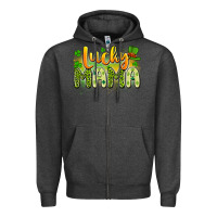 Charcoal Heather lucky mama Zipper Hoodie - Artiststas