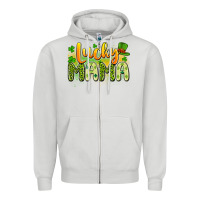 Dove Grey lucky mama Zipper Hoodie - Artiststas