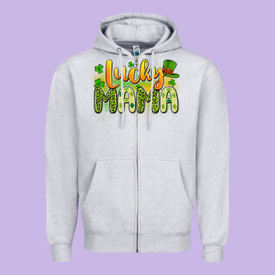 Lucky Mama Zipper Hoodie Designed By Artiststas