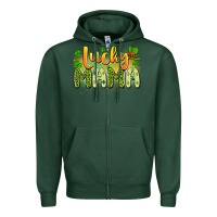 Sports Green lucky mama Zipper Hoodie - Artiststas