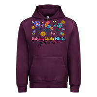 Mauve Wine helping little minds grow Urban Hoodie - Artiststas