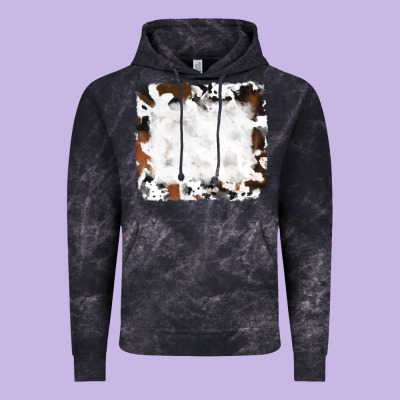 Vintage Hoodie black and brown cowhide