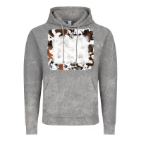 Cloud Rock black and brown cowhide Vintage Hoodie - RanaPortraitStore