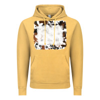 Vintage Mustard black and brown cowhide Vintage Hoodie - RanaPortraitStore