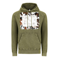 Vintage Olive black and brown cowhide Vintage Hoodie - RanaPortraitStore