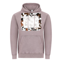 Vintage Zinc black and brown cowhide Vintage Hoodie - RanaPortraitStore