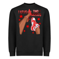 Black Bright Red I Have Two Moods Afro Girl Sneakers Heavyweight Sweatshirt - texasbilliewilder