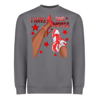 Bright Red I Have Two Moods Afro Girl Sneakers Heavyweight Sweatshirt | Teevron