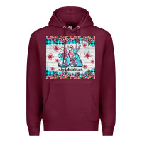 Burgundy da dental assistant dentist element with flowers Premium Hoodie - AdoDesignShop