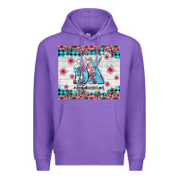 Purple da dental assistant dentist element with flowers Premium Hoodie - AdoDesignShop