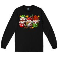 Black coffee cup santa gnomies Long Sleeve Tee - FaDigitalArtStudio