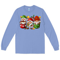 Colony Blue coffee cup santa gnomies Long Sleeve Tee - FaDigitalArtStudio